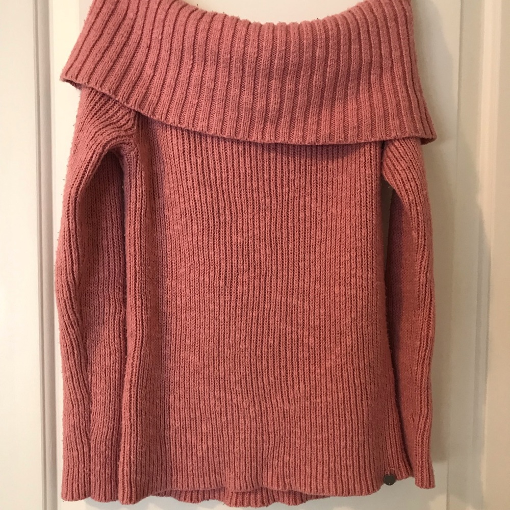 Pink off the shoulder sweater